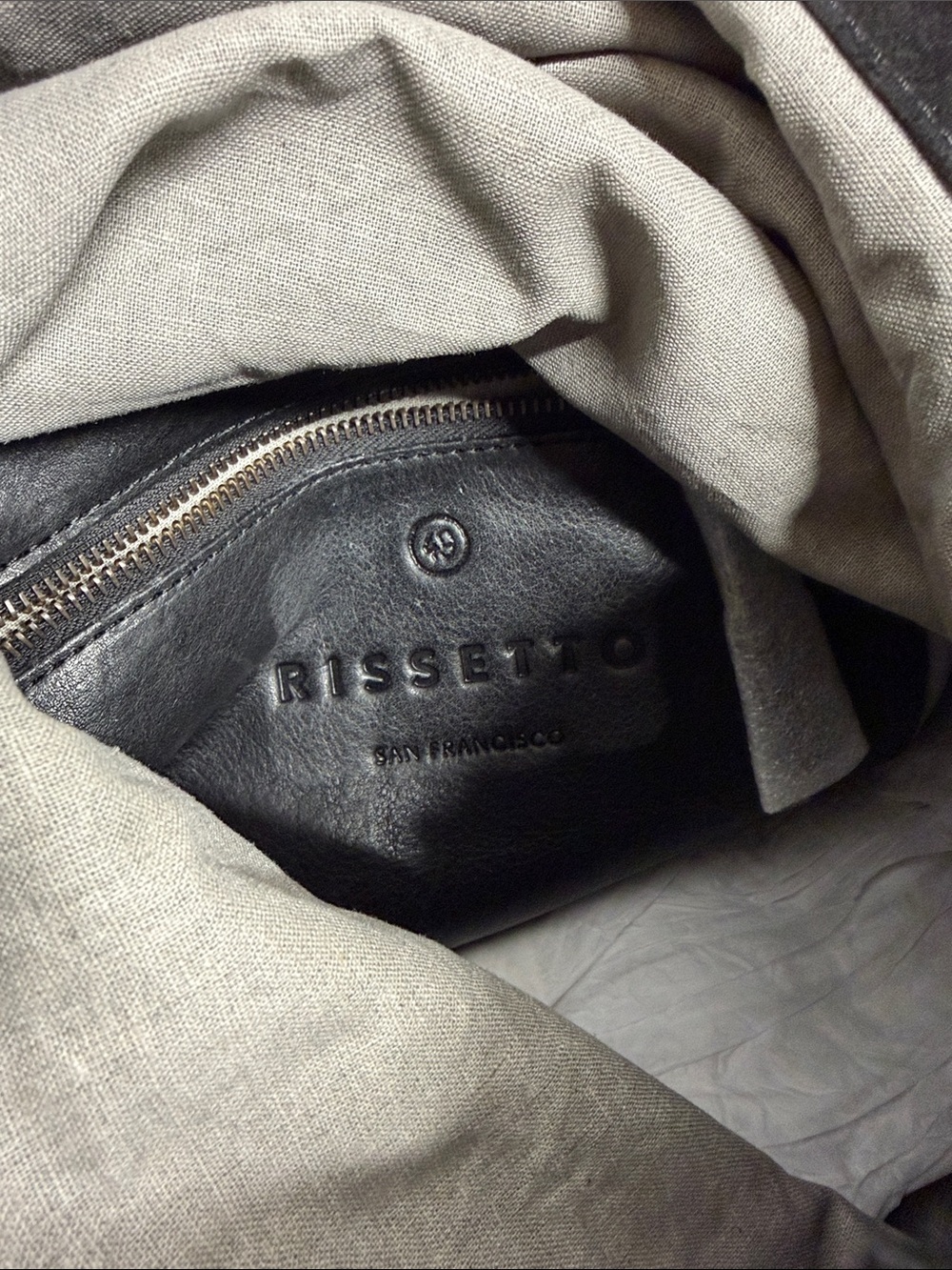 49 Square Miles Fold Over Leather Suede Crossbody Tote Purse Bag Black New - Picture 11 of 12